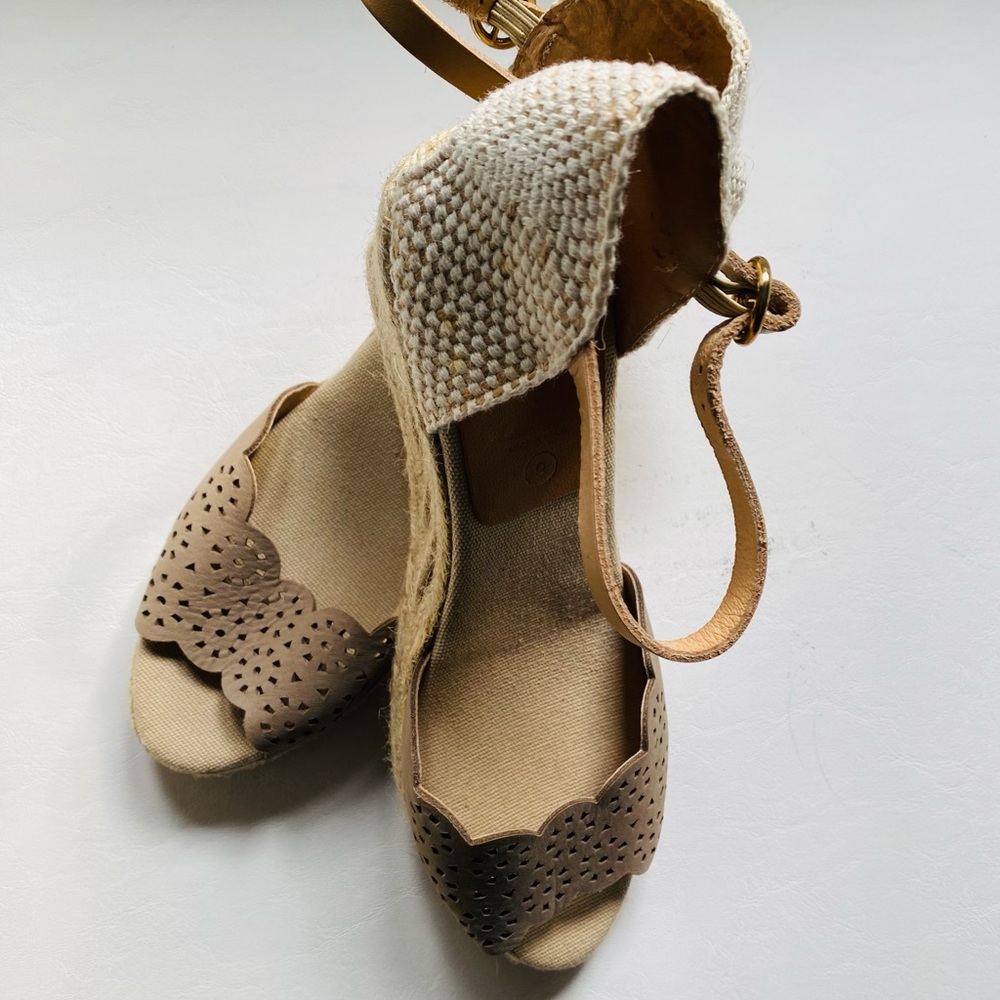 Kanna wedge espadrilles with laser detail